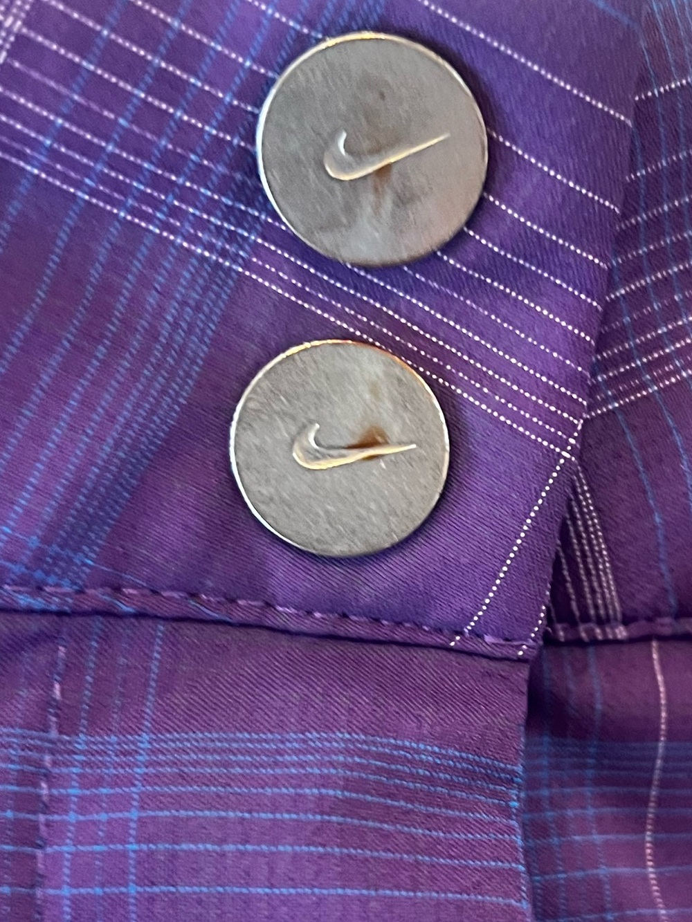 Nike Golf Dri-FIT Purple Plaid Athletic Skirt, Size 6 - Picture 6 of 10